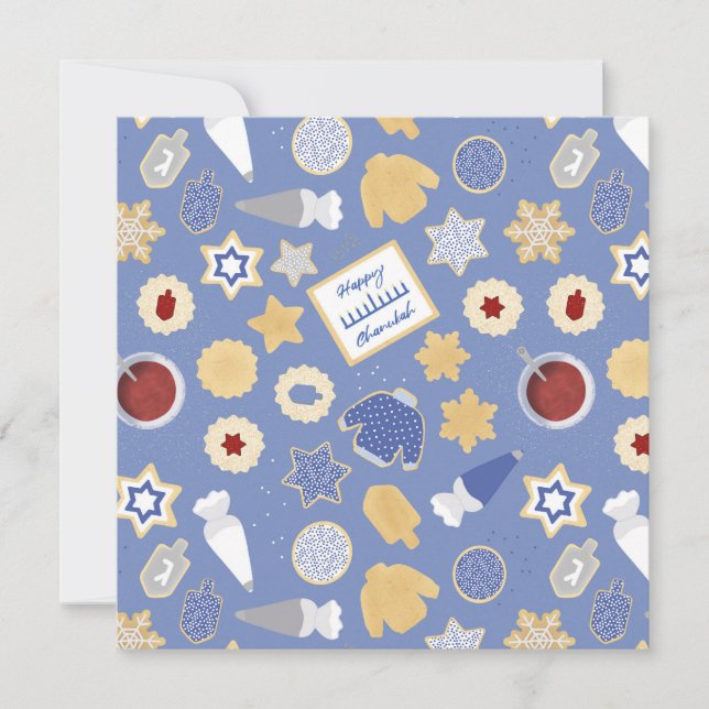 Carte fête de cookies de Hanouka (Devant)