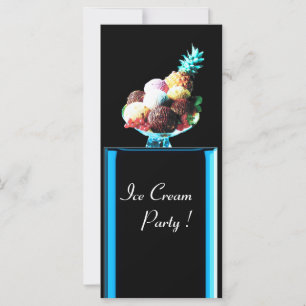 Carte FÊTE DE CRÈME DE GLACE - MAGASIN DE DÉSERT, bleu r