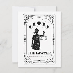 Carte Fête de fin d'études en droit Avocat Examen d'ordr