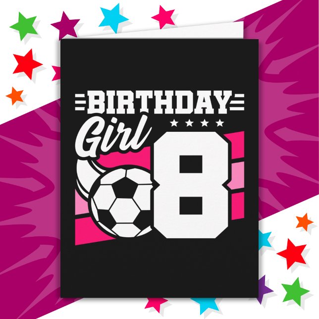 Carte Fête de Football 8 Ans Fille 8 Ans (Créateur téléchargé)