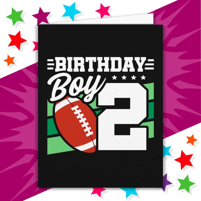 Carte Fête de football de 2 ans Thème 2ème anniversaire  (Créateur téléchargé)