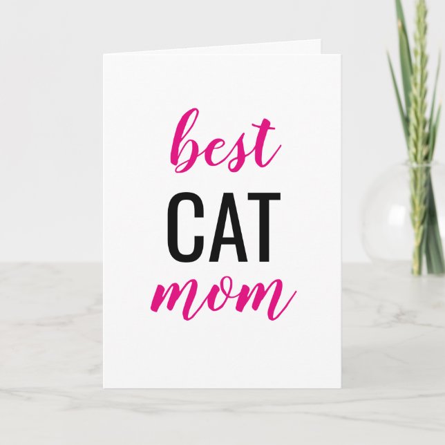 Carte Fête de la mère de la mère de meilleur chat (Devant)