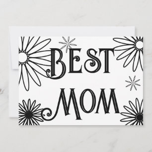 Carte Fête de la mère Floral Simple