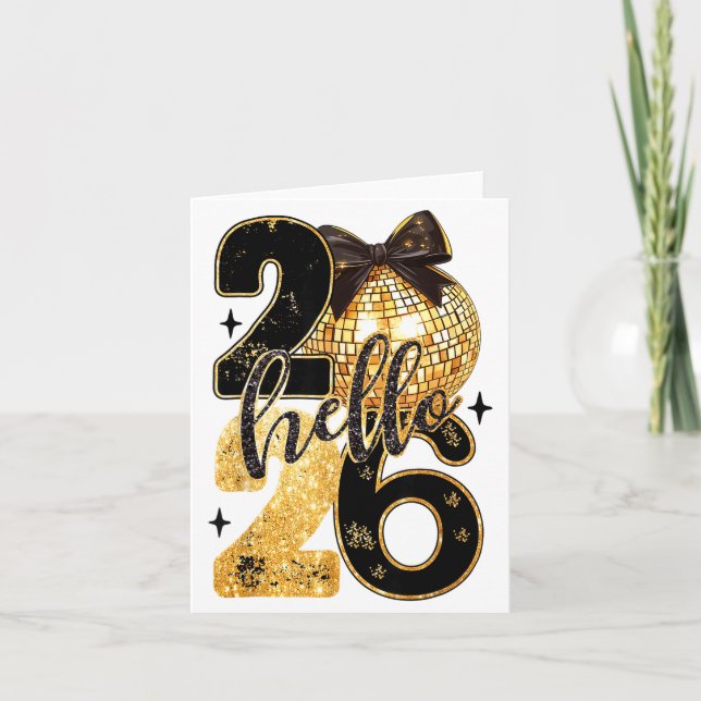 Carte Fête de la Nouvelle Année 2026 Ballon Famille Asso (Devant)