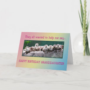 Carte Fête de la Petite-fille avec la loutre