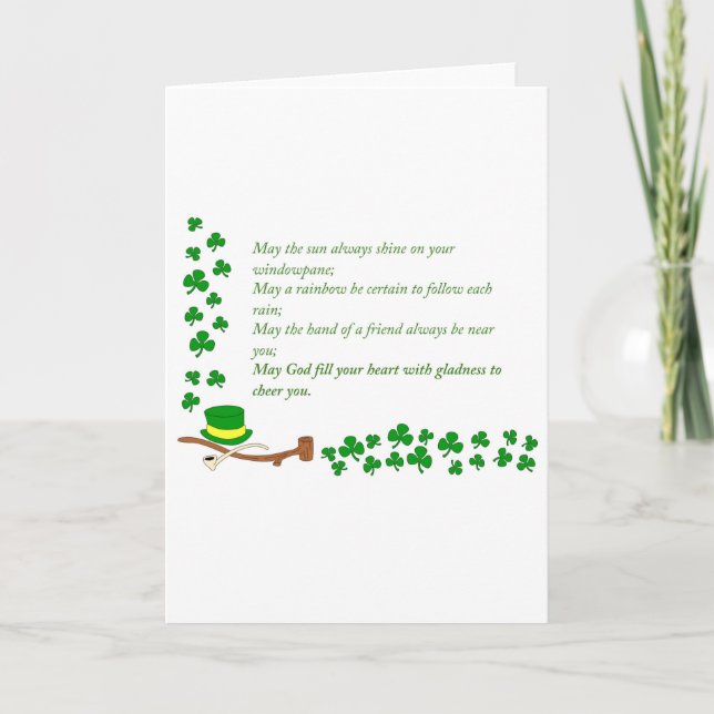 Carte fête de la saint-patrick, (Devant)