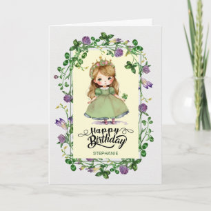 Carte Fête de la Saint Patrick Anniversaire. Princesse d