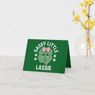 Carte Fête de la Saint-Patrick Petite Fille Sassy Enfant