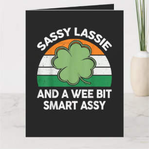 Carte Fête de la Saint-Patrick Sassy Lassie Drôle Shamro