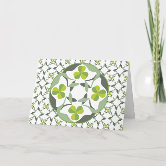 Carte Fête de la Shamrock inspirée par les Celtes Motif  (Devant)