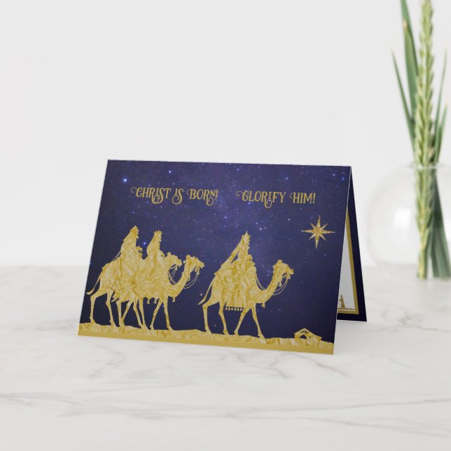 Carte Fête de l'Epiphanie Trois Rois Catholique Byzantin (Devant)