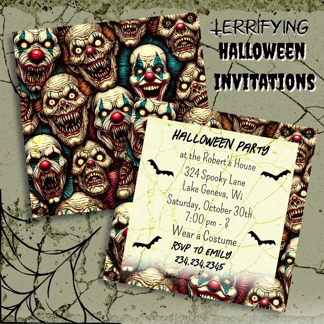 Carte Fête de l'Halloween des Clowns (Créateur téléchargé)