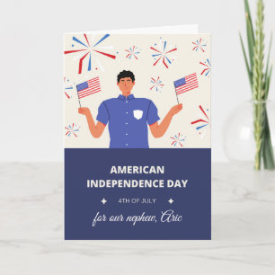 Carte Fête de l'Indépendance américaine pour les feux d'