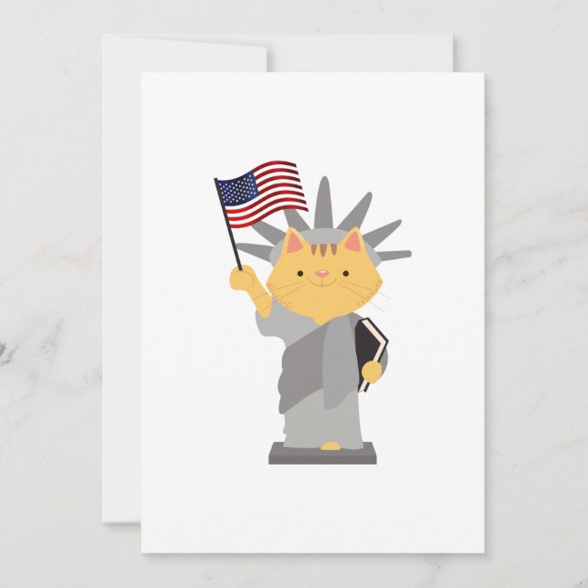 Carte Fête de l'Indépendance du chat - 4 juillet (Devant)