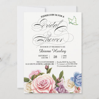 Carte Fête de l'mariée florale 03