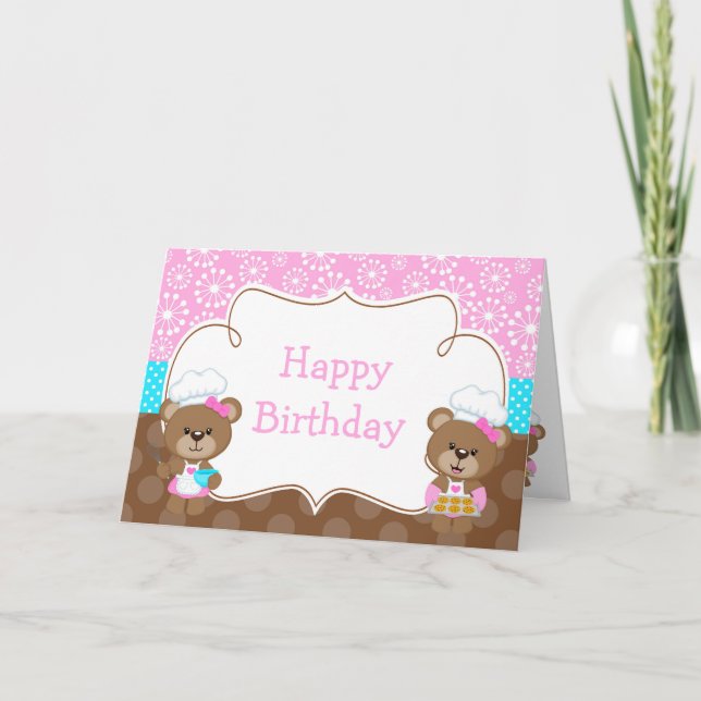 Carte Fête de l'ours chef cuisinier (Devant)