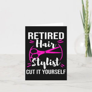 Carte Fête de retraite de coiffeur Coiffeur Retraité