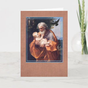 Carte Fête de Saint-Joseph avec Jésus enfant