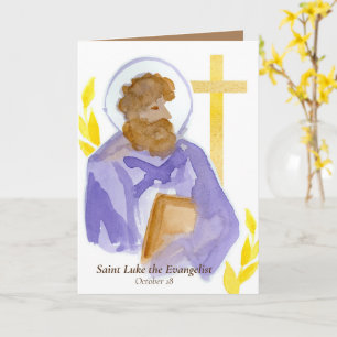 Carte Fête de Saint Luc Octobre 18 Catholique