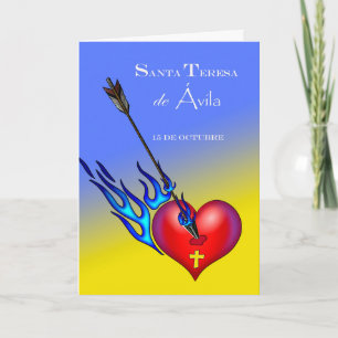 Carte Fête de Saint Teresa d'Avila en espagnol
