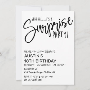 CARTE FÊTE DE SURPRISE, ANNIVERSAIRE, TOUT ÂGE, SIMPLE