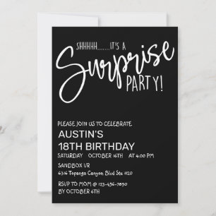 CARTE FÊTE DE SURPRISE, ANNIVERSAIRE, TOUT ÂGE, SIMPLE