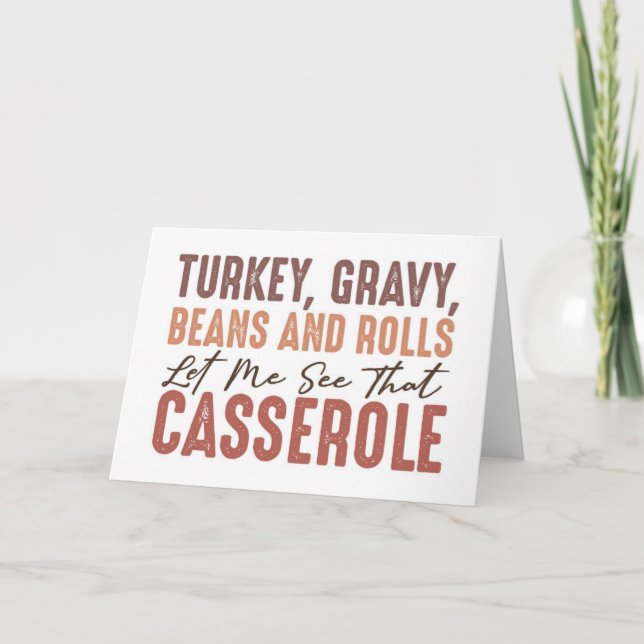 Carte Fête de Thanksgiving (Devant)