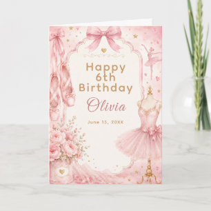 Carte Fête de tutu de ballet rose