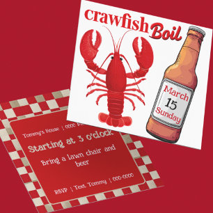 Carte Fête d'écrevisses, de mudbugs et de bière