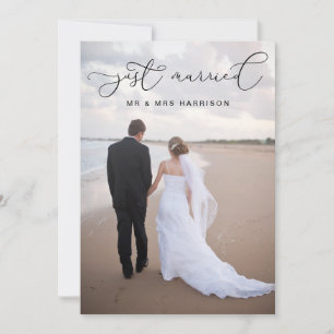 Carte Fête d'Elopement Minimale Plus tard Mariage photo