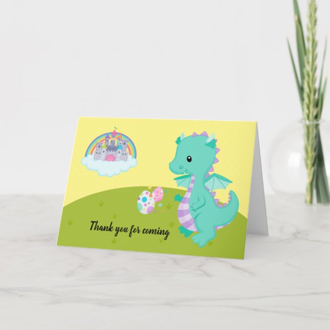 Carte Fête d'enfants Fantasy Dragon (Devant)