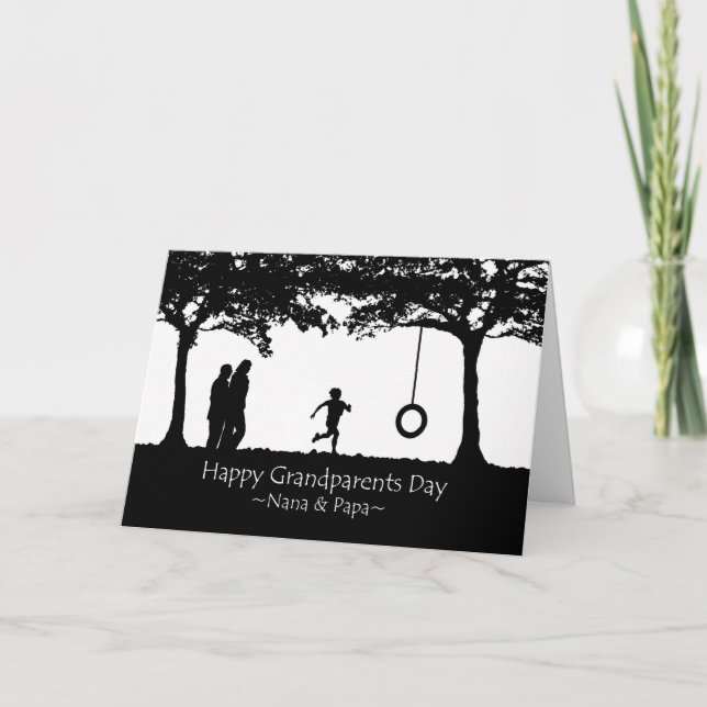 Carte Fête des grands-parents pour Nana et Papa, Arbre (Devant)