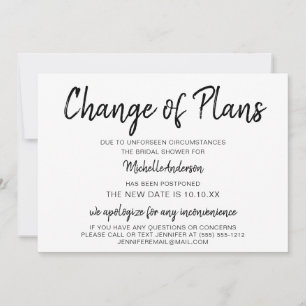 Carte Fête des mariées de modification des plans