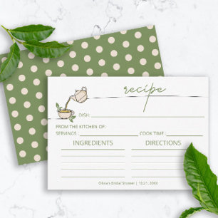 Carte Fête des mariées minimaliste Tea Party Recette