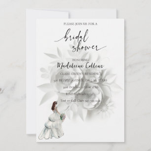 Carte Fête des mariées personnalisée Bouquet fleuri habi