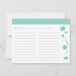 Carte Fête des mariées Recette - Bleu