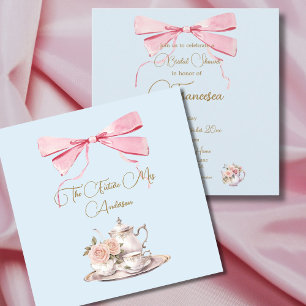 Carte Fête des mariées Regency Tea Party Elegance Invita