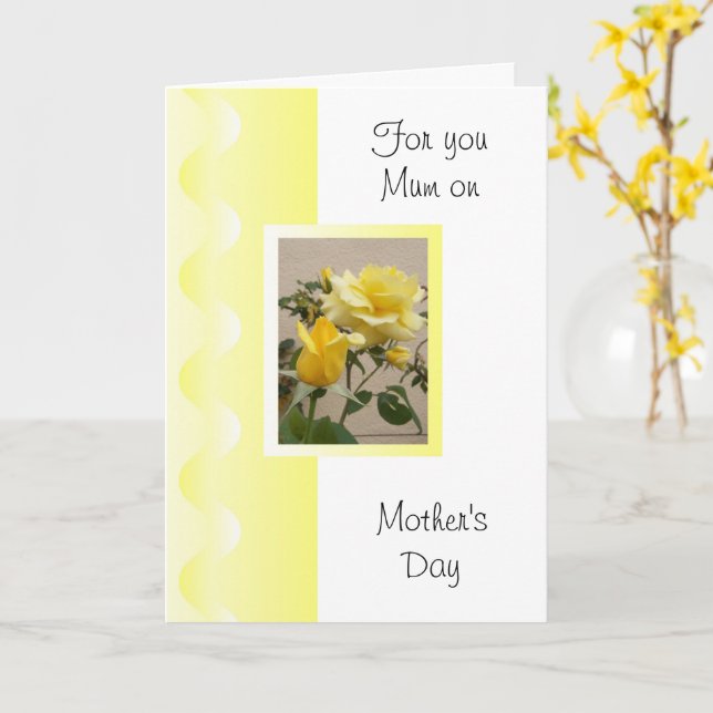 Carte Fête des mères (Fleur jaune)