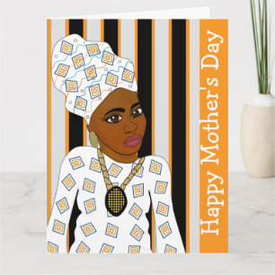 Carte Fête des mères afro-américaine fille