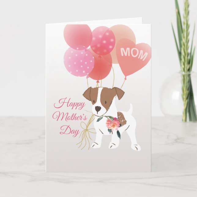 Carte Fête des Mères, Amour de Jack Russell Terrier Chie (Devant)