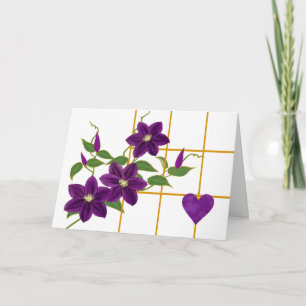Carte Fête des mères avec Clematis Vine et Trellis