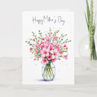 Fête des mères Bouquet de fleurs roses avec pieds 