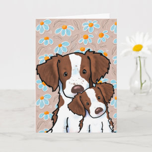Carte Fête des mères Brittany Dogs