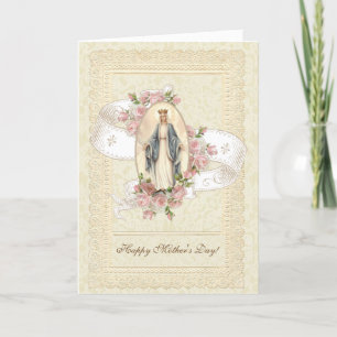 Carte Fête des mères catholiques Mère Mary