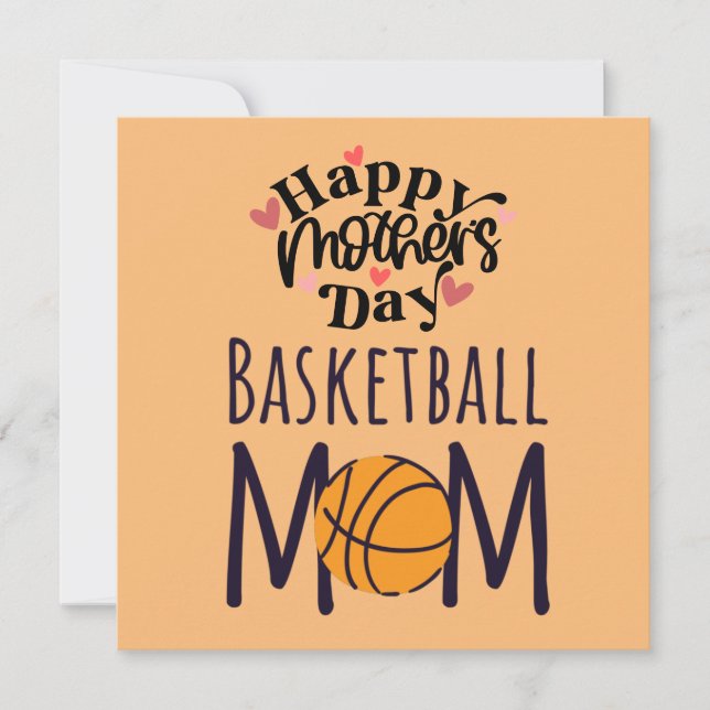 Carte Fête des mères de basket-ball à maman  (Devant)