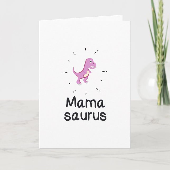 Carte Fête des mères de maman de dinosaure de Mamasaurus (Devant)