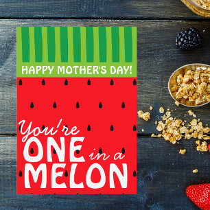 Carte Fête des Mères de Melon, un dans un Melon