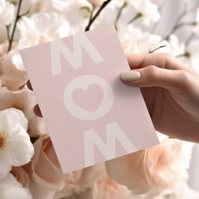 Carte Fête des mères de MOM rose pâle (Créateur téléchargé)