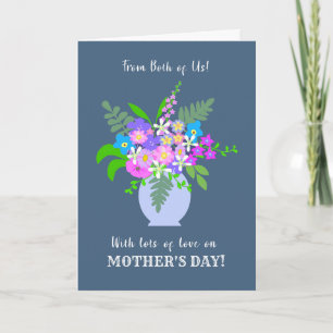 Carte Fête des mères de nous deux Vase des fleurs