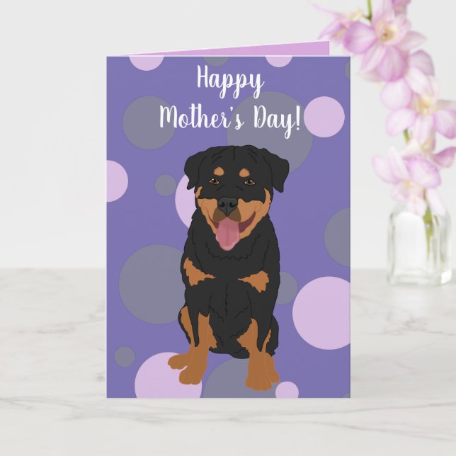 Carte Fête des mères de Rottweiler (Orchidée)